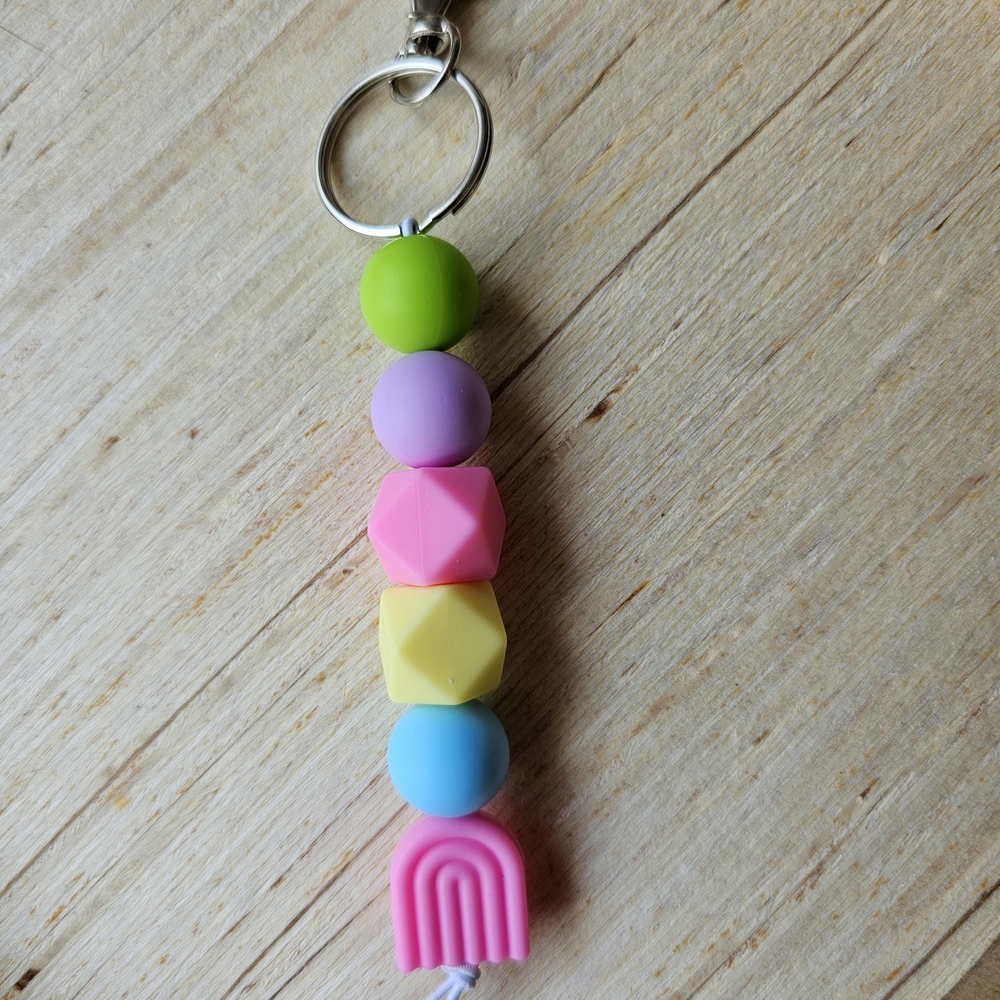 Colorful Beaded Keychain